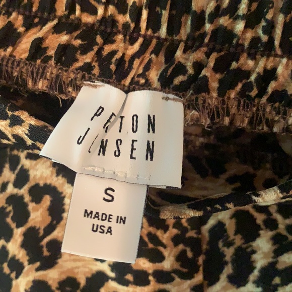 Leopard print side split pull on pants - Picture 4 of 4